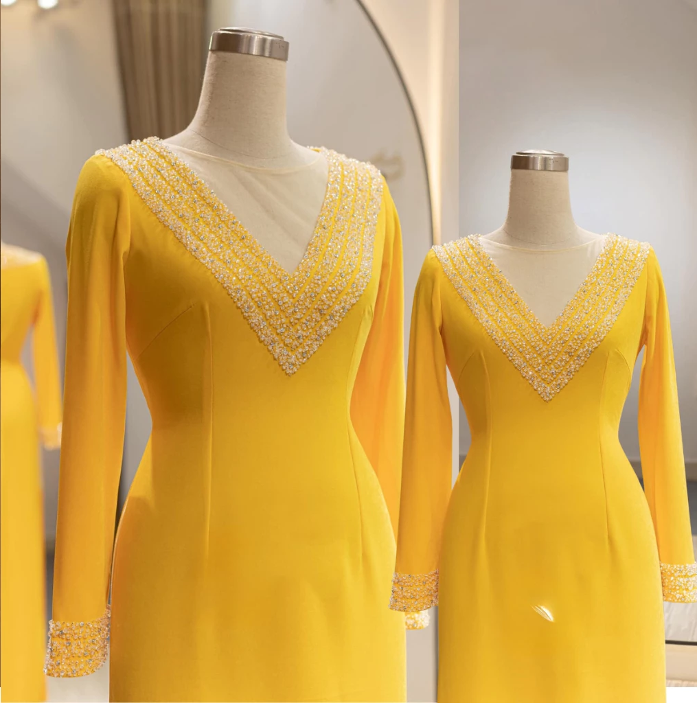 Áo dài mẹ cô dâu - Áo dài trung niên chất liệu lụa mỹ cao cấp ADL15 có bigsize - Ảnh 6