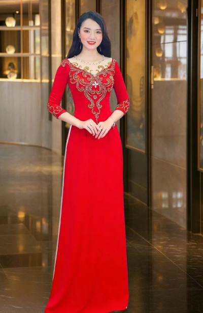 Áo dài bà sui cao cấp ADM04D dành cho các mẹ trẻ đi tiệc cưới, đi ăn hỏi, tiệc tùng sang trọng